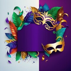 Mardi gras background with copy space