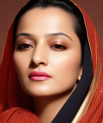 ethnic woman in hijab, Generative AI