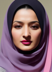 ethnic woman in hijab, Generative AI