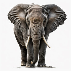Obraz na płótnie Canvas Elephant isolated on white illustration created with Generative AI technology