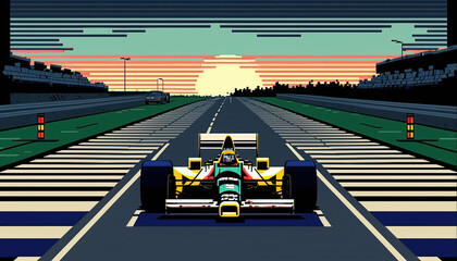 Naklejka premium Formula 1 Mix, Generative AI, Illustration