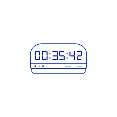 Digital clock icon vector design illustration.