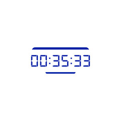 Digital clock icon vector design illustration.