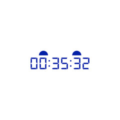 Digital clock icon vector design illustration.