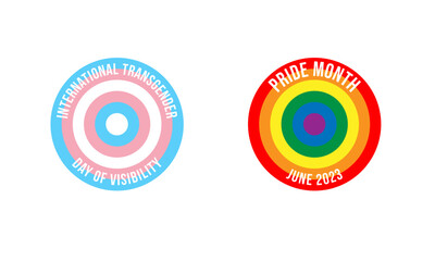 lgbt and trans color circles