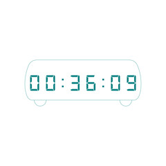 Digital clock icon vector design illustration.