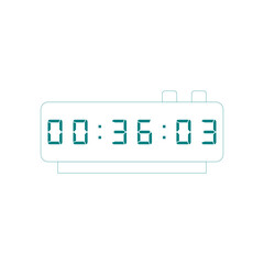 Digital clock icon vector design illustration.