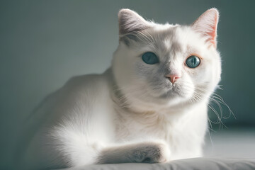 Cute cat, domestic pet animal .Generative AI