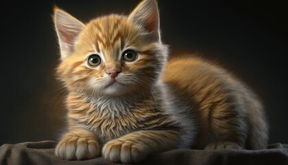 cute adorable ginger tabby kitten