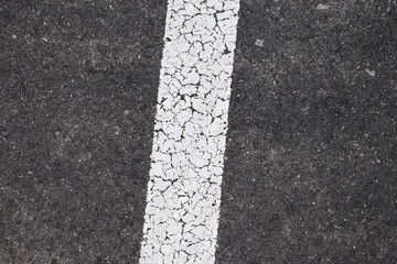 Fototapeta premium White Parking Line on Pavement