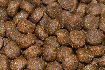 Dry pet food background