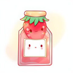 cute kawaii jam jar illustrations, digital jam illustrations, kawaii digital artwork, digital illustrations, jam illustrations, cute kawaii jam jar digital art, digital artwork, sweet digital art, jam
