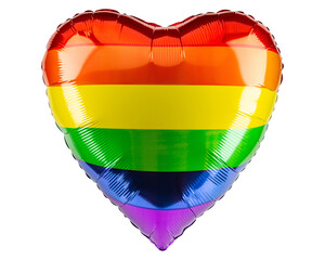 Heart Balloon. Rainbow color helium balloon. Rainbow flag symbol of love gays and lesbians LGBT, LGBTQ. Good for anniversary wedding, celebration birthday. Happy St. Valentine's day. Party Decoration