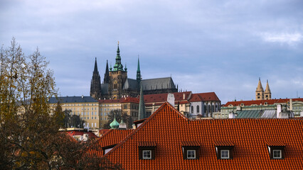Fototapeta premium Hradčany Prague Castle with St. Vitus Cathedral.