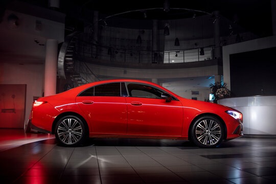 Red Mercedes CLA Car 