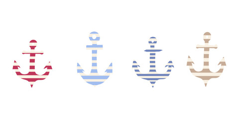 Anchor. Marine element. Vector illustration in scandinavian style.