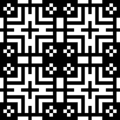 Obraz premium Ethnic ornament. Tribal wallpaper. Embroidery background. Ethnical folk image. Tribe motif. Ancient mosaic. Digital paper, web design, textile print, backdrop. Seamless abstract art. Vector artwork.