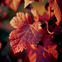 red autumn leaves