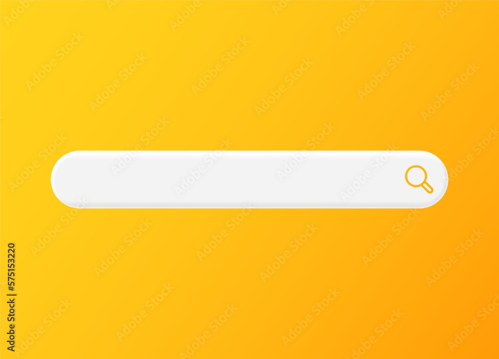 Aufkleber 3d search bar. browser button for website and ui design. search form template. vector illustration o