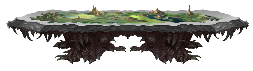 table with map terrible scary dark lord claws stone