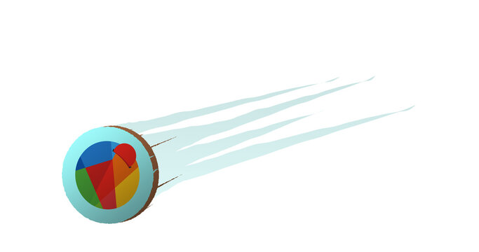 February 21 2023 Illustration of the crypto crash of the asset token RDD coin coin falls with fire and smoke. Transparent background, no background. Depeg of ReddCoin 