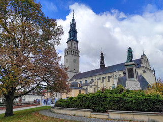 Fototapeta na wymiar Czestochowa, Poland 2022-10-19: Jasna Gora Monastery in Czestochowa. Poland