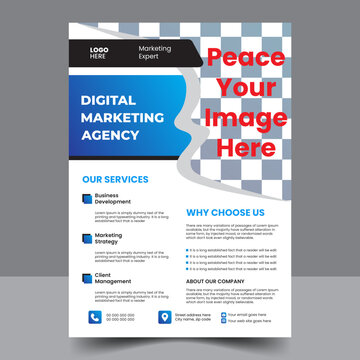 Business Flyer for Marketing, Events, and Template. It's for any Business, Company, or corporate agency. Flyer Print Dimension: A4 Paper Size.