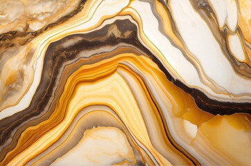Obraz premium Marble Onyx Stone Orange And White Background Generative AI