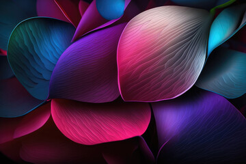 Colorful rose petals background. Generative AI
