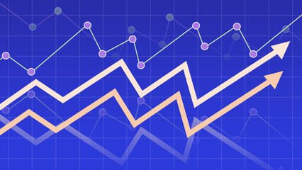 Abstract financial arrows concept. financial Management graphic concept suitable for financial investment or Economic