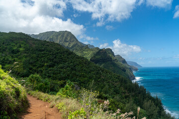 The Kalalau Trail Trailhead in Kauai, Hawaii