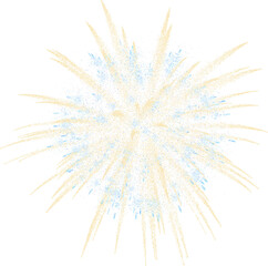 Realistic firework isolated on transparent.