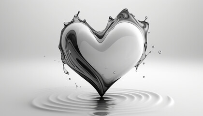 heart with splashes