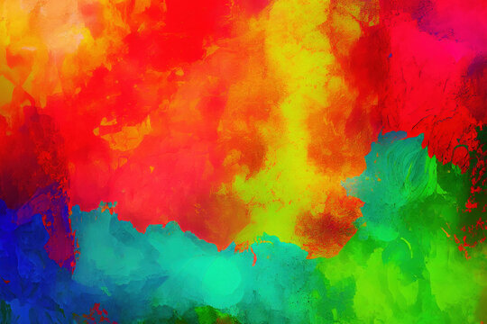 abstract watercolor background in vibrant style created with Generative AI technology © Robert Herhold