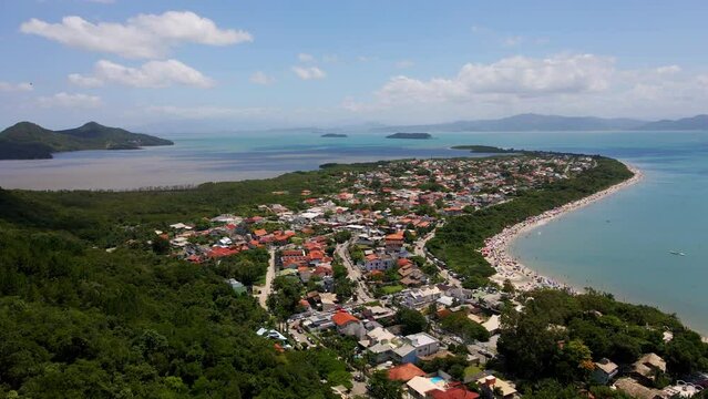 Breathtaking Aerial View of Daniela Beach in Florianopolis