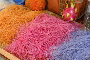 colorful Rice noodle in Vietnam