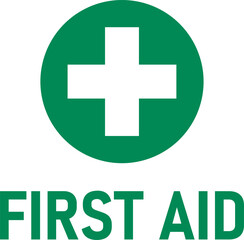 Obraz premium First Aid Healthcare Kit Sign Icon with Cross. Vector Image.