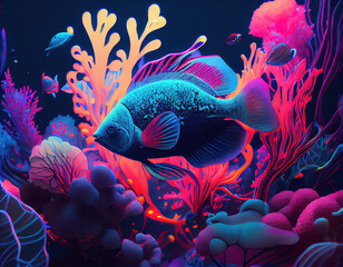 Colorful Fish - Generative AI