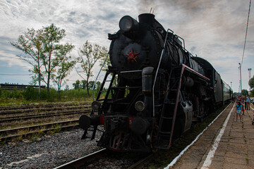 steam train on the railway