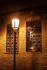 old lantern on the wall