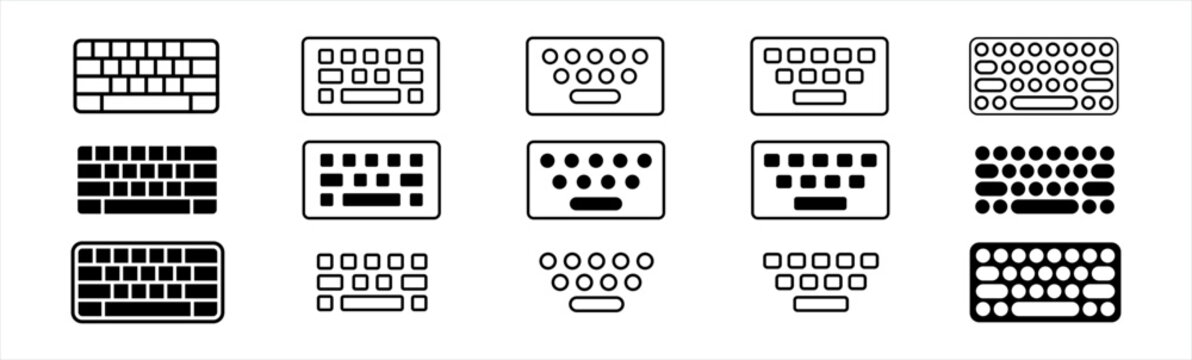 keyboard icon. keypad symbol signs, vector illustration