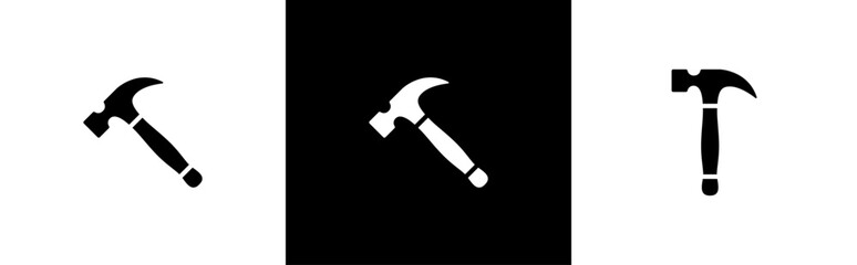 Hammer icon. Repair symbol. Carpenter signs, vector illustration