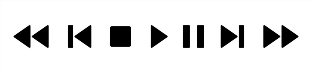 Media player icon. play symbol signs, vector illustration © Evolvect