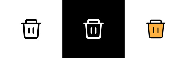 Trash can icon. bin or delete symbol. rubbish signs, vector illustration