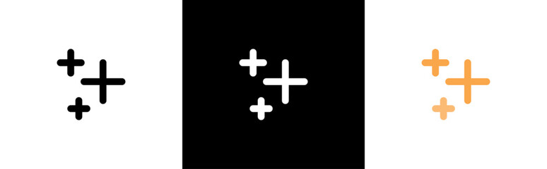 Star sparkle icon. shine shiny symbol. clean cleaning signs, vector illustration