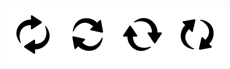Loop circle arrow icon. rotating arrows symbol. exchange, convert, circular, cyclic arrows, recurrence, flip, reverse sign, vector illustration