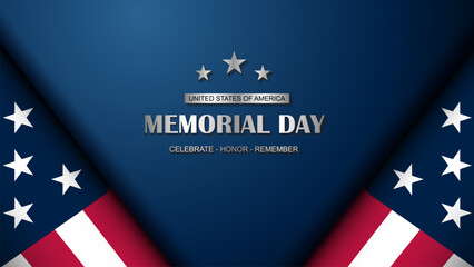 Happy memorial day background design 