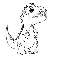 Cute Baby Dinosaur Coloring Page. Coloring Dinosaur, Dinosaur Sketch