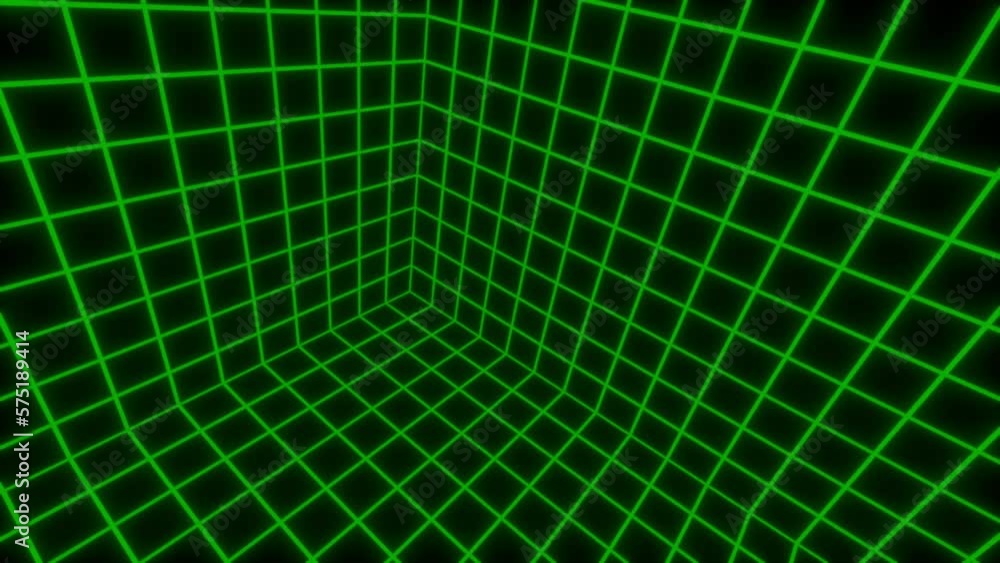 Poster green digital grid. computer generated 3d render