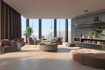 living room in 3d